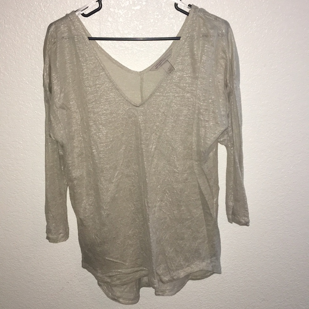 Shimmering beige top sz L used